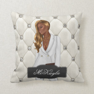Personalisierte afroamerikanische CEO Boss Woman T Kissen