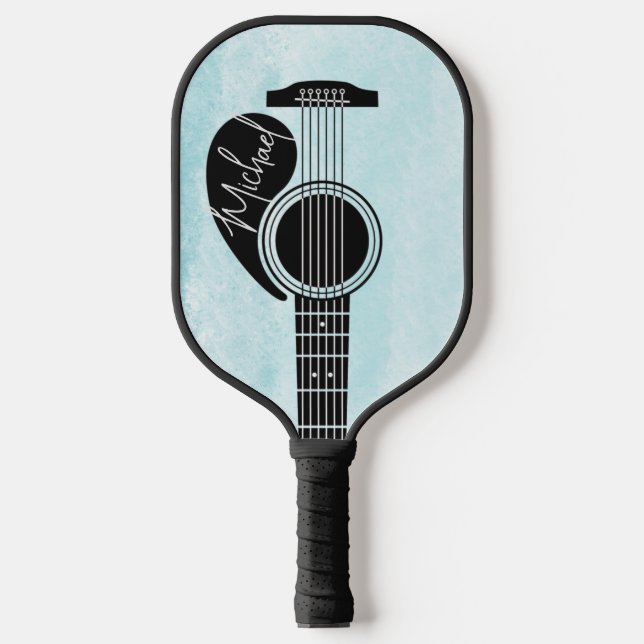 Personalisierte akustische Gitarre Pickleball Schläger (Vorderseite)