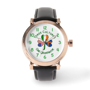 Personalisierte Åland-Inseln Shamrock Herren- Armbanduhr