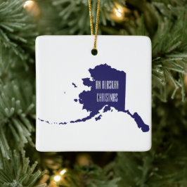 Personalisierte Alaska-Ornament Keramikornament