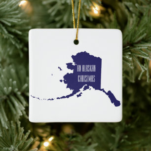 Personalisierte Alaska-Ornament Keramikornament