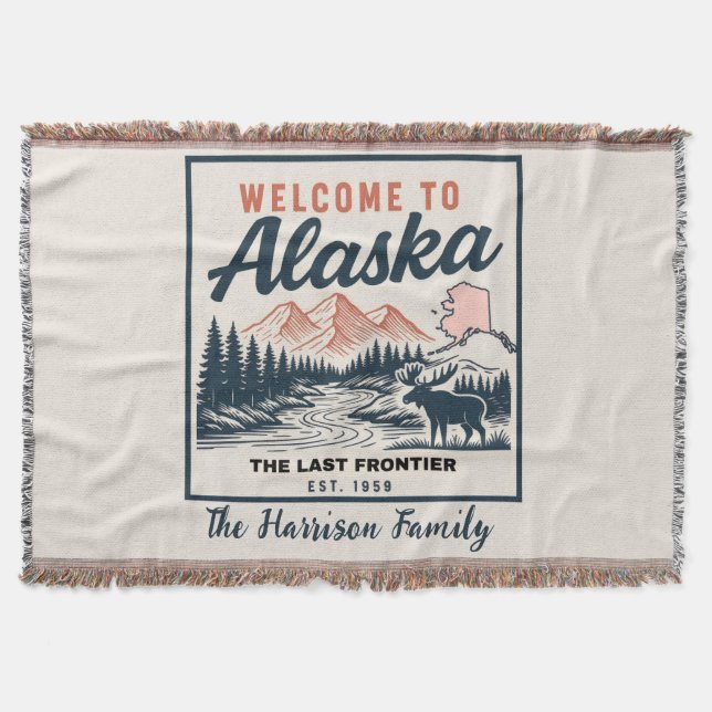 Personalisierte Alaska-Wurfdecke Decke (Vorderseite)