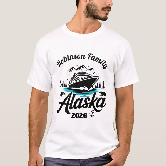 Personalisierte Alaskakreuzfahrt T-Shirt (Vorderseite)