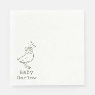 Personalisierte Alberne Gans Baby-Party Serviette
