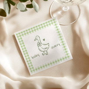 Personalisierte Alberne Gans Baby Shower Baby Show Serviette