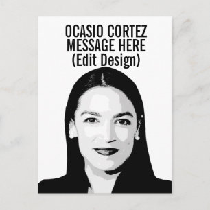 Personalisierte Alexandria Ocasio-Cortez Postkarte