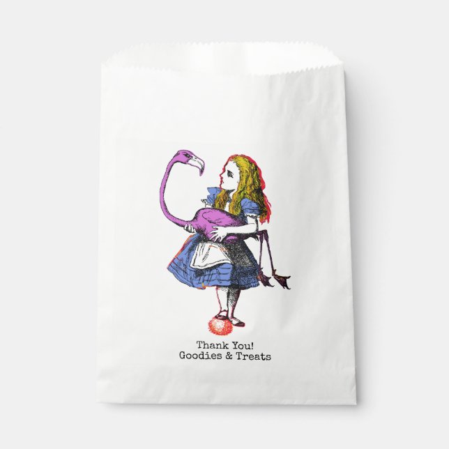 Personalisierte Alice im Wunderland Geschenktütchen (Vorderseite)
