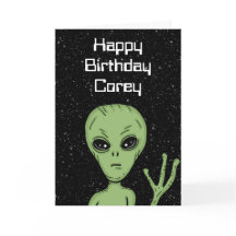 Personalisierte Alien, aus dieser Welt zum Geburts