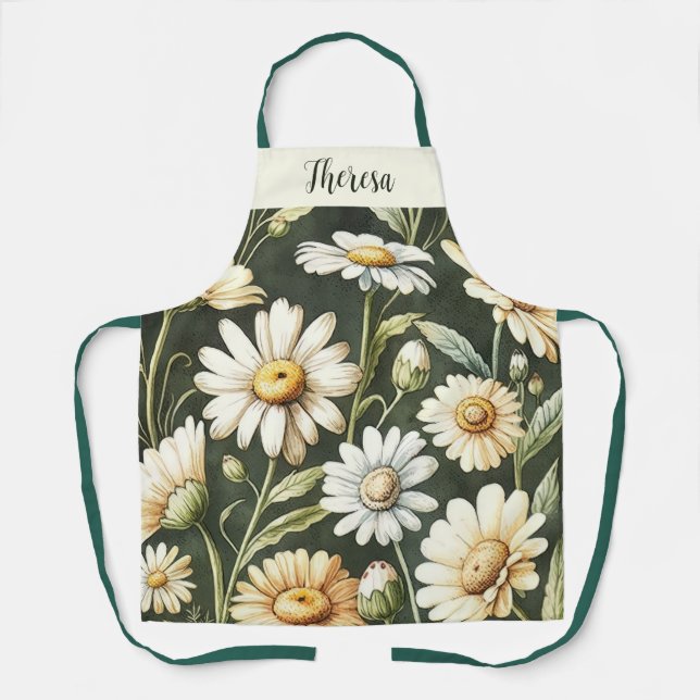Personalisierte All-over-Print-Schürze, Daisy-Schü Schürze (Vorderseite)