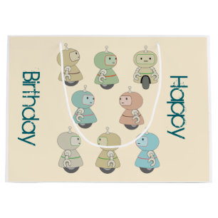 Personalisierte Alles Gute zum Geburtstag Retro-Ro Große Geschenktüte
