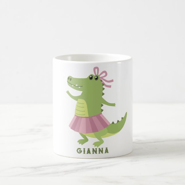 Personalisierte Alligator-Kaffee-Tasse Kaffeetasse (Mittel)