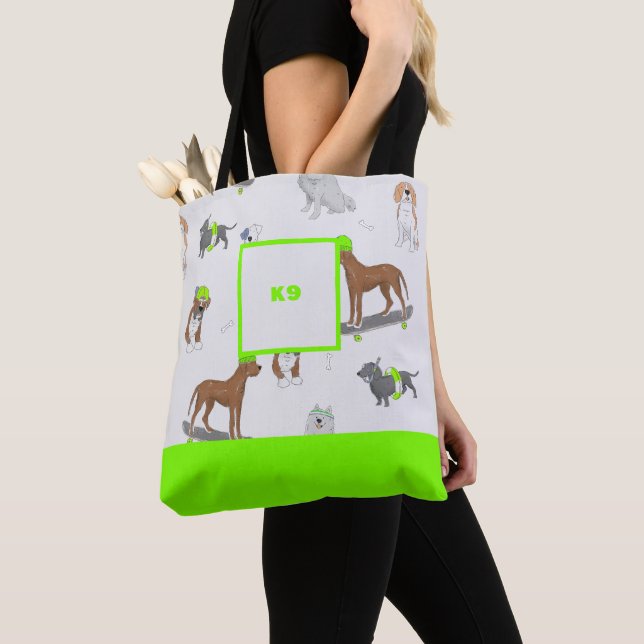 Personalisierte Allover gedruckte Hunde-Tasche (Von Nahem)