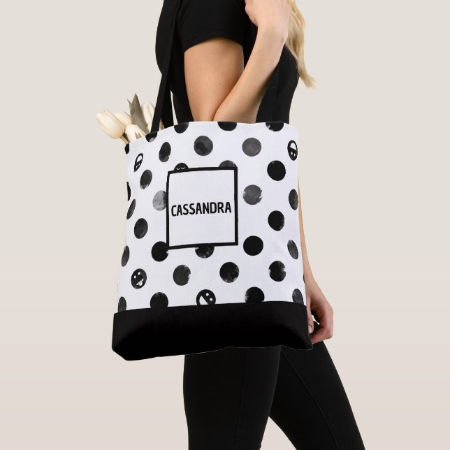 Personalisierte Allover Polka Dot Tasche (Von Nahem)