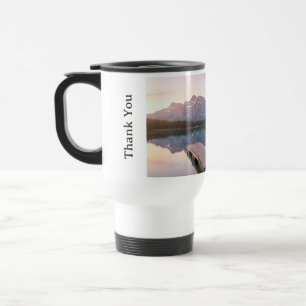 Personalisierte Alpen Bergsee Natur Landschaft Reisebecher