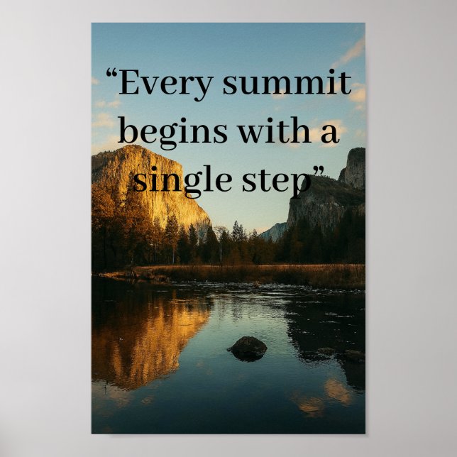 Personalisierte Alpinreflektionswand drucken Poster (Vorne)