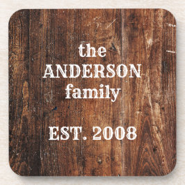 Personalisierte alte rustikale Holzküche Kunststof Getränkeuntersetzer