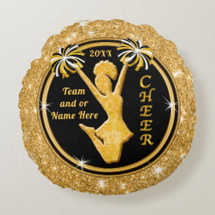 Personalisierte ältere Nachtideen für Cheerleadern Rundes Kissen