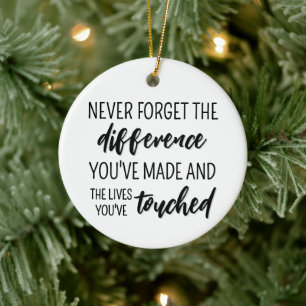 Personalisierte Altersvorsorge modern und elegant Keramik Ornament