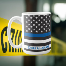 Personalisierte American Flag Thin Blue Line