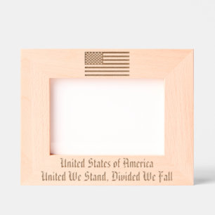 Personalisierte amerikanische Flagge Geätzte Rahmen