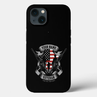 Personalisierte amerikanische Veteranen-Stolz Vet iPhone 13 Hülle