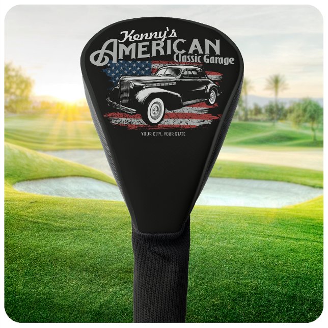 Personalisierte Amerikanische Vintage Autogarage Golf Headcover (Von Creator hochgeladen)
