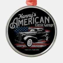 Personalisierte Amerikanische Vintage Autogarage