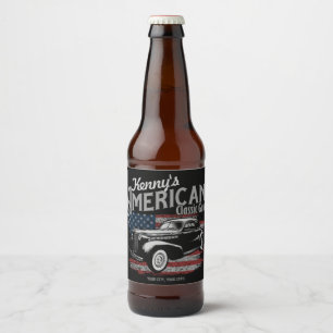 Personalisierte amerikanische Vintage-Klassiker-Au Bierflaschenetikett