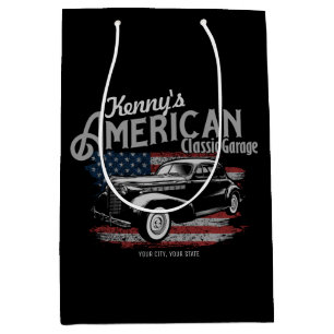Personalisierte amerikanische Vintage-Klassiker-Au Mittlere Geschenktüte