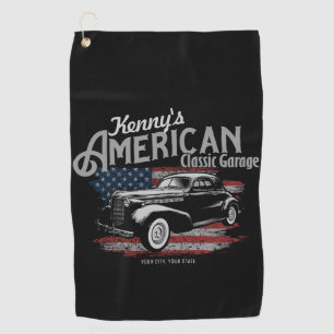 Personalisierte amerikanische Vintage-Klassiker-Ga Golfhandtuch