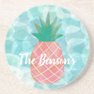 Personalisierte Ananas Bar Drink Coasters Getränkeuntersetzer