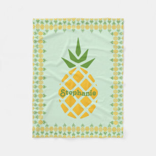 Personalisierte Ananas Fleecedecke