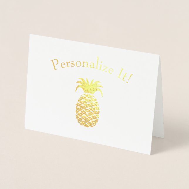 Personalisierte Ananas Folienkarte (Vorderseite)