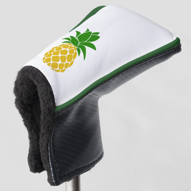 Personalisierte Ananas Golf Putter Abdeckung Headcover (3/4 Vorderseite)