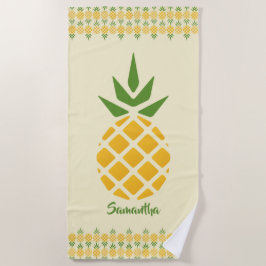 Personalisierte Ananas Strandtuch