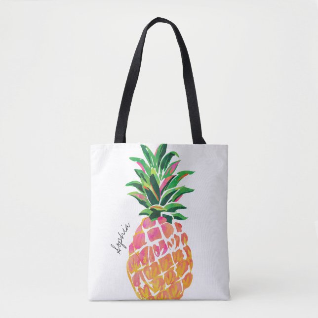 Personalisierte Ananas-Tote-Tasche (Vorderseite)