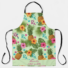 Personalisierte Ananas und Hibiskus Pharmacy Schürze