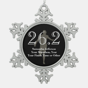 Personalisierte Andenken-Medaille des Schneeflocken Zinn-Ornament