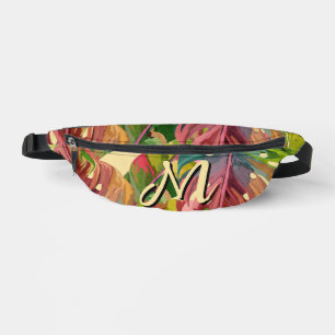Personalisierte Anfangsbuchstabe Botanische Ästhet Bauchtasche