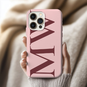 Personalisierte Anfangsbuchstabe Rosa Handyhülle G iPhone 15 Pro Hülle