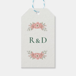 Personalisierte Anfangsbuchstaben Blush Garden Hoc Geschenkanhänger