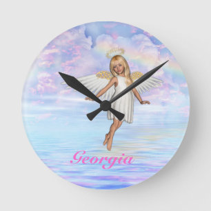 Personalisierte Angel Sky Wall Uhr