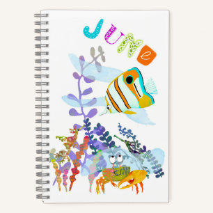 Personalisierte Angelfish und Ocean Friends Notebo Notizbuch