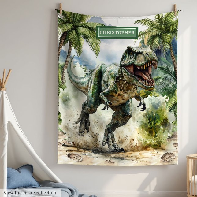 Personalisierte Angry T-Rex Blanket Einzigartig fü Fleecedecke (Personalized Angry T-Rex Blanket Unique for Boys)
