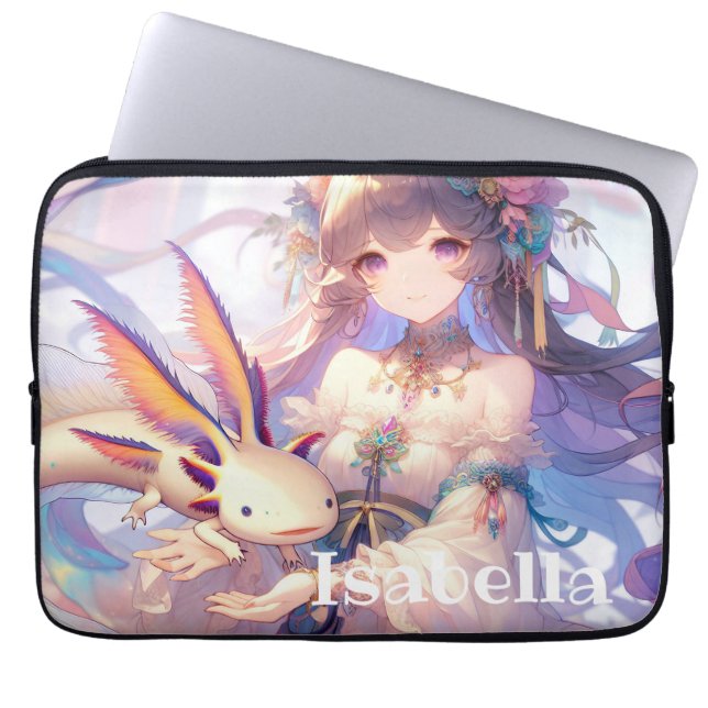 Personalisierte Anime Girls Laptopschutzhülle (Vorderseite)