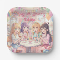 Personalisierte Anime-Mädchen-Eiscreme-Geburtstags