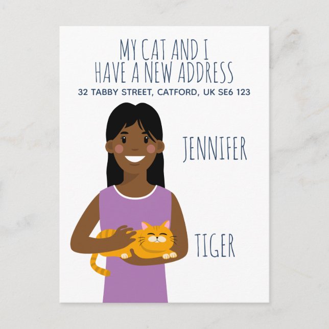 Personalisierte Ankündigung einer neuen Adresse Po (Vorderseite)