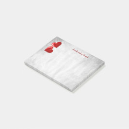 Personalisierte Anmerkungen von Red Valentine Hear Post-it Klebezettel