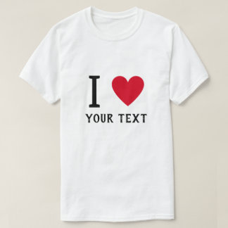 Personalisierte anpassbare 'I Heart' T-Shirt