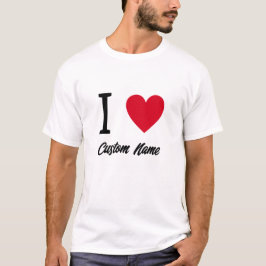 Personalisierte anpassbare 'I Heart' T-Shirt